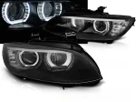 BMW E92 E93 Forlygter Angeleyes LED 3D Sort 06-10 Xenon AFS