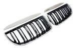 BMW E90 E91 Frontgrill Nyrer Sport Design 05-08 - Krom/Sort