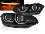 VW Polo AW Forlygter LED Dynamisk Blinklys Sort - Type 2