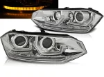 VW Polo AW Forlygter LED Dynamisk Blinklys Krom - Type 2