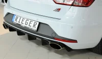 Seat Leon 5F Rieger Hækskørte t. OE Afg. Blank Sort 17- Cupra