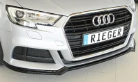 Audi A3 8V Rieger Frontsplitter Blank Sort 16- S-Line