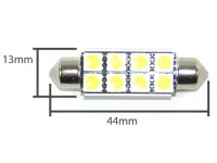 Pinolpære LED 44mm Xenon Hvid SMD (CANBUS)