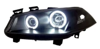 Renault Megane II Forlygter Sonar Angeleyes 02-05 Sort - CCFL