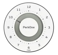 ParkOne Elektronisk P-Skive FS05 Parkerins Ur Hvid