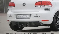 VW Golf 6 Rieger Hækskørte Center Blank Sort