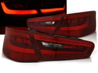 Audi A3 8V Baglygter LED Light Tube Rød / Klar 3 Dørs 12-16