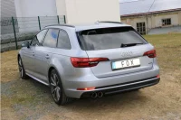 Audi A4 B9 FOX Rustfri Bagpotte 2x80 3.0 TDI Quattro