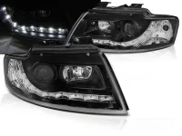 Audi A4 8H Forlygter LED JunYan Cabrio Sort 02-06