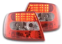 Audi A4 B5 Baglygter Sonar LED 94-01 Rød / Klar