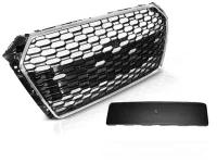 Audi A4 B9 Frontgrill RS4-Look Honeycomb Krom / Sort 15-19