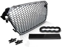 Audi A4 B8 Frontgrill RS-Look Honeycomb Krom 11-15