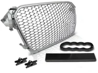 Audi A4 B8 Frontgrill RS-Look Honeycomb Sølv 11-15