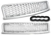 Audi A4 B6 Frontgrill Emblemfri Sølv 01-05 (8E) RS Design