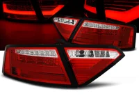 Audi A5 Baglygter LED Light Tube Rød / Klar 07-11