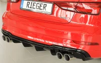 Audi A3 8V Rieger Diffuser Blank Sort S-Line 16- inkl. 8VS 8V7