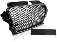 Audi A3 8V Frontgrill RS-Look Honeycomb 12-16 Sort / Krom