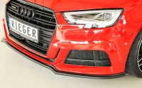 Audi A3 S3 8V Rieger Frontsplitter Sort 16- S-Line