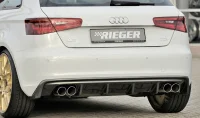 Audi A3 8V Rieger Diffuser Sort 12-16 - Hatchback / Sportback