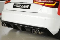 Audi A3 8V Rieger Hækskørte Blank Sort 12-16 3-Dørs / Sportback