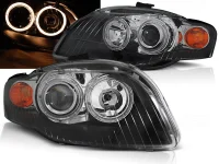 Audi A4 B7 Forlygter DEPO Angel Eyes 04-08 - Sort