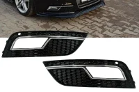 Audi A4 B8 Tågelygte Indsatser Honeycomb Blanksort / Krom 11-15