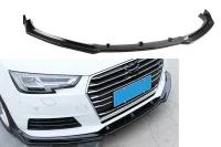 Audi A4 B9 Frontspoiler Add-On 3-Delt Blanksort 16-18