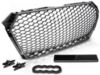 Audi A4 B9 Frontgrill RS-Look Honeycomb Mat Grå 15-