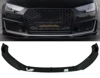 Audi A4 B9 Frontspoiler Add-On 3-Delt Blanksort 16-18 RS4