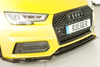 Audi A4 B9 Rieger Frontsplitter Blanksort 15-18 - S-Line