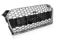 Audi A5 5F Frontgrill RS-Look Honeycomb Krom / Blanksort 16-19