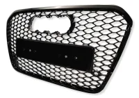 Audi A6 4G Frontgrill RS-Look Honeycomb 11-15 - Blanksort Logo