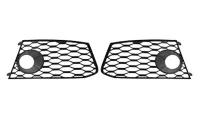 Audi A6 4G Honeycomb Tågelygte Grills 11-14 - RS Forkofanger