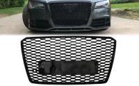 Audi A8 D4 Frontgrill RS8 Design Blanksort 14-17