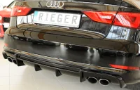 Audi A3 8V Rieger Hækskørte Blank Sort 12-16 Lim / Cab - S3