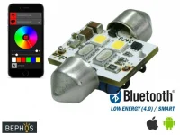 Pinolpære 31MM LED Bephos RGBW - Bluetooth Farveskift