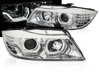 BMW E90 E91 Forlygter NXT Angeleyes 3D LED Krom 05-08