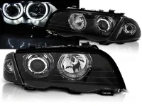 BMW E46 Forlygter Angeleyes High Power LED Sort 98-01 4-Dørs