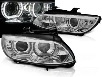 BMW E92 E93 Forlygter Angeleyes LED 3D Krom 06-10 Xenon