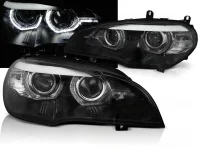 BMW X5 E70 Forlygter Sonar Angeleyes LED Sort 07-13 Xenon AFS