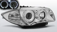 BMW 1-Serie E81 E87 Forlygter Angeleyes Sonar Krom LED