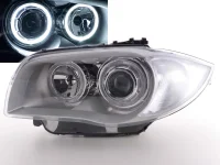 BMW 1-Serie E81 E87 Forlygter Angeleyes DEPO Krom LED