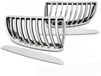 BMW E90 E91 Frontgrill Nyrer 05-08 - Krom - Design 1