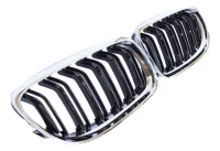 BMW E90 E91 Frontgrill Nyrer Sport Design 08-12 - Krom/Sort