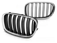 BMW F01 Frontgrill Nyrer Sport Design 09-15 - Blanksort / Krom