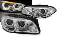 BMW F10 F11 Forlygter LED Kørelys 13-16 Krom Xenon - LCI