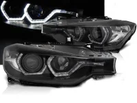 BMW F30 F31 Forlygter Sonar LED Kørelys Sort 11-15