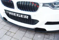 BMW F30 F31 Rieger Frontsplitter t. M-Kofanger Blank Sort