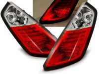 Fiat Grande Punto Baglygter LED Rød/Krom 05-09