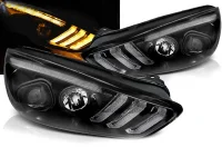 Ford Focus 3 Forlygter Sonar LED Dynamisk Sort 14-18 - Limited